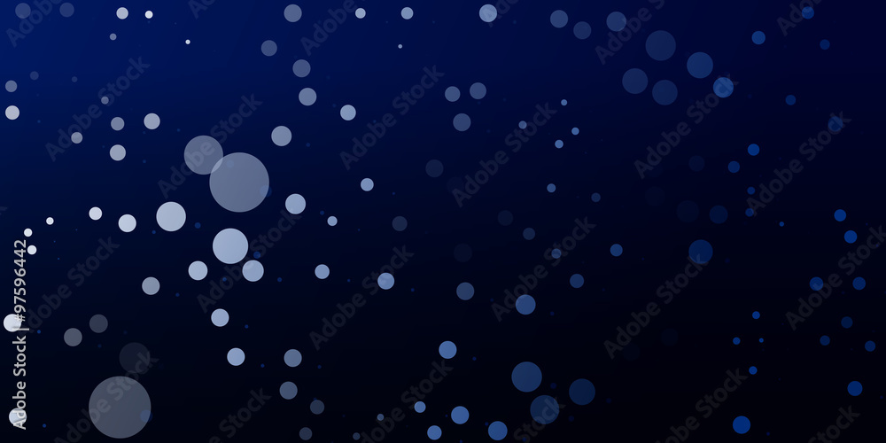 Christmas background is made up of different sized circles