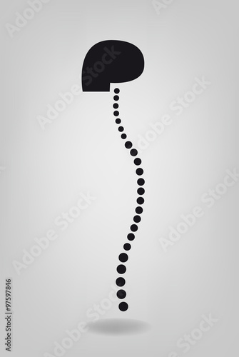 Human vertebral column icon...