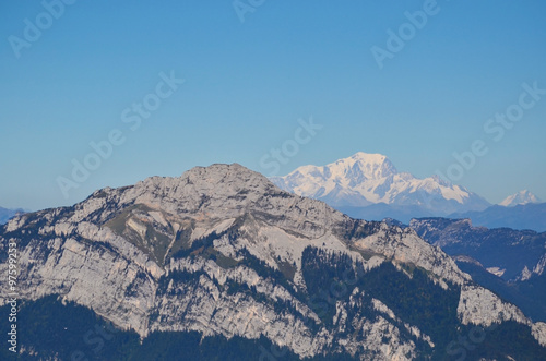 Le Grand Som et le Mont-Blanc (Chartreuse / Isère)