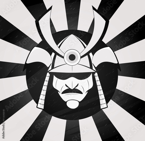 Vector samurai mask.