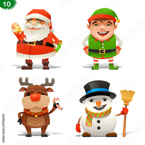 Christmas professions set
