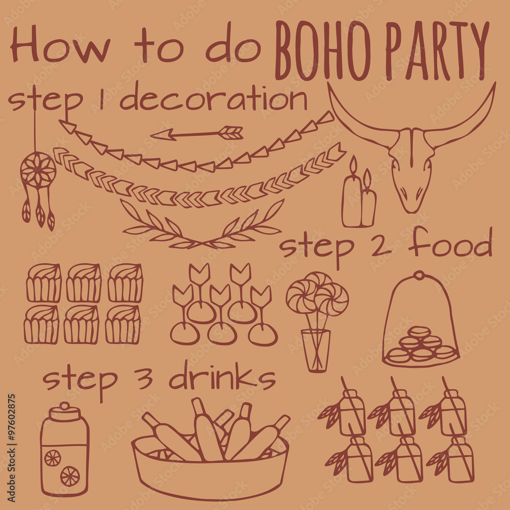 tribal party ideas in boho style
