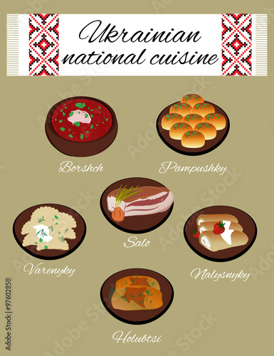 Ukrainian national cuisine.