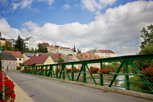 Cityscape of small pretty European town. A view on Waidhofen an der Thaya, Austria.