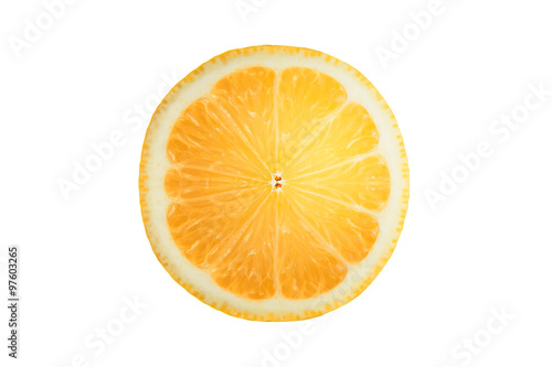 Isolated orange slice