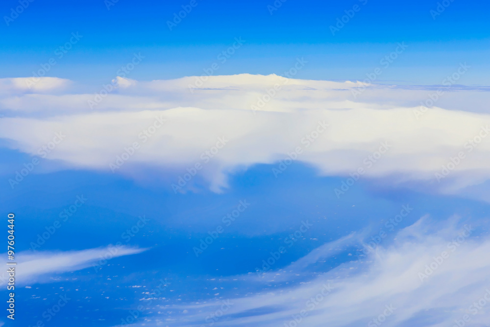 Fototapeta premium View on sky above clouds