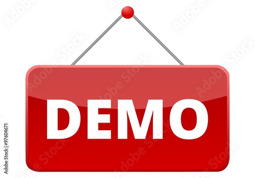 Demo red sign