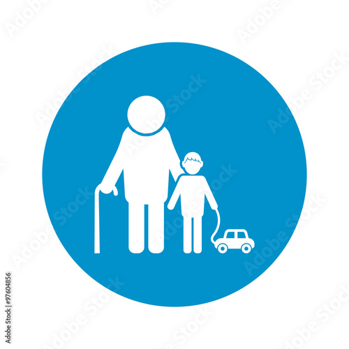 grandfather icon on white background