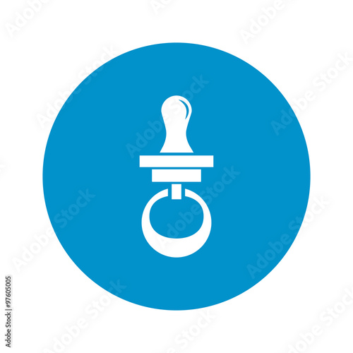 pacifier icon on white background