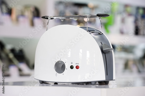 Shiny white toaster