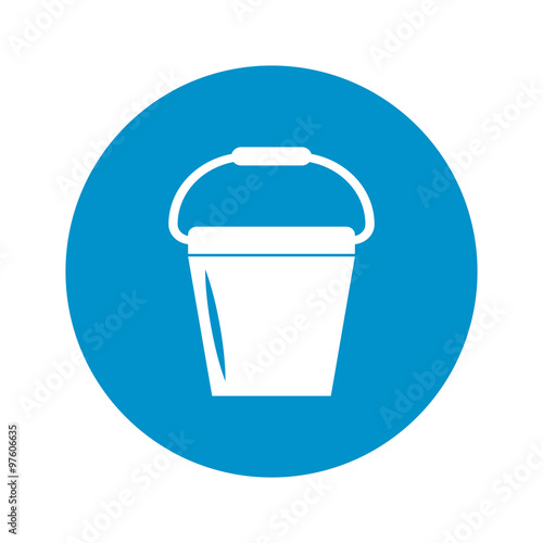 bucket icon on white background