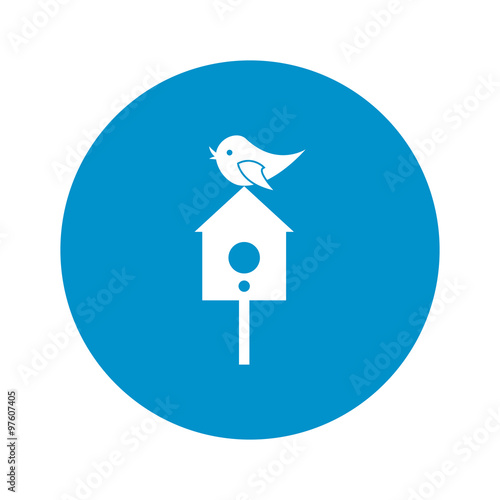 birdhouse icon on white background