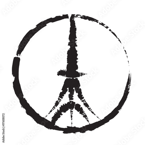 Logo icon of Eiffel tower illustration