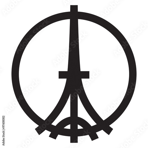 Logo icon of Eiffel tower illustration