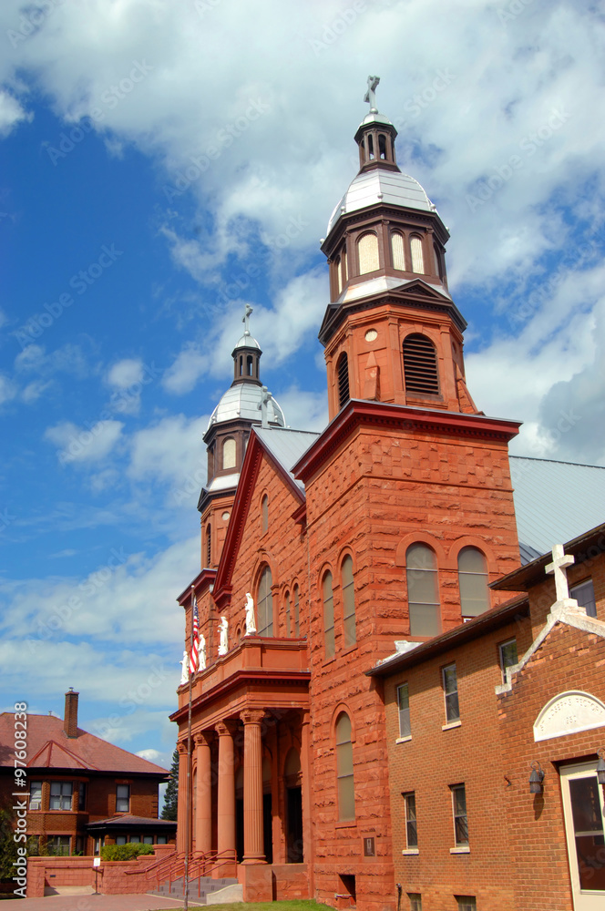 St. Joseph's Catholic Church in Upper Peninsula in double domed, and has double cross finials.