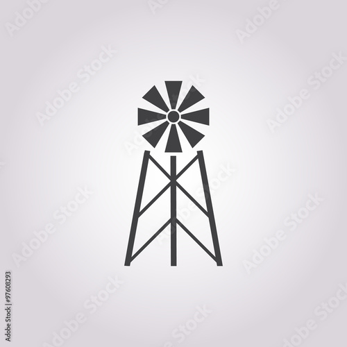 windmill icon on white background