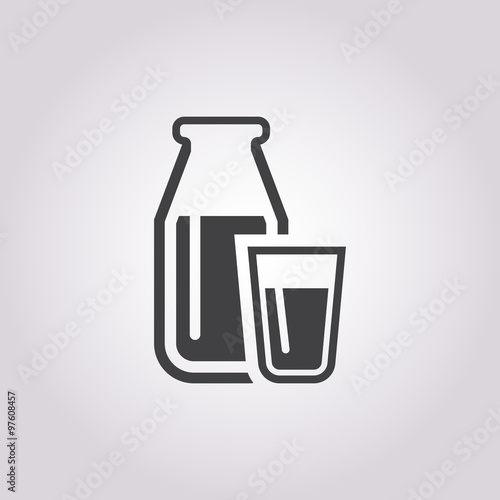 bottle icon on white background