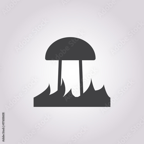  fungus icon on white background