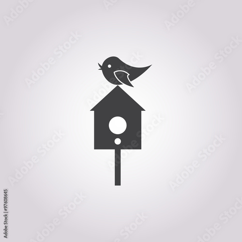 birdhouse icon on white background
