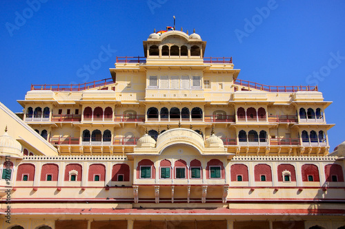 Chandra Mahal seen from Pitam Niwas Chowk, Jaipur City Palace, R