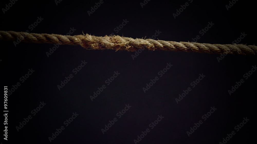 Tension of a Panic Attack Illustrated with Breaking Rope in Super Slow Motion Tension of a Panic Attack Illustrated with Breaking Rope in Super Slow Motion