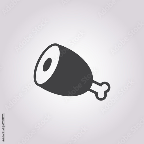 ham icon on white background