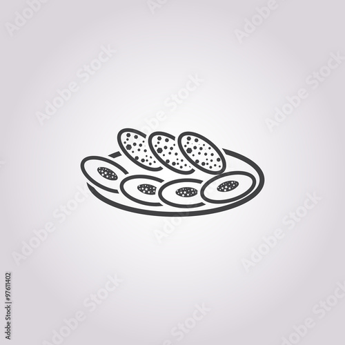 biscuits icon on white background