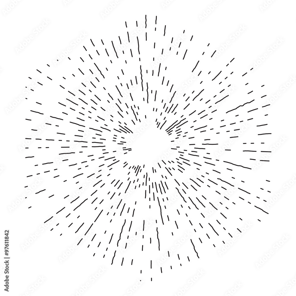 Obraz premium Vector vintage bursting rays for your design. Great for retro style projects illustration.