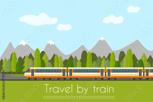Train on railway 