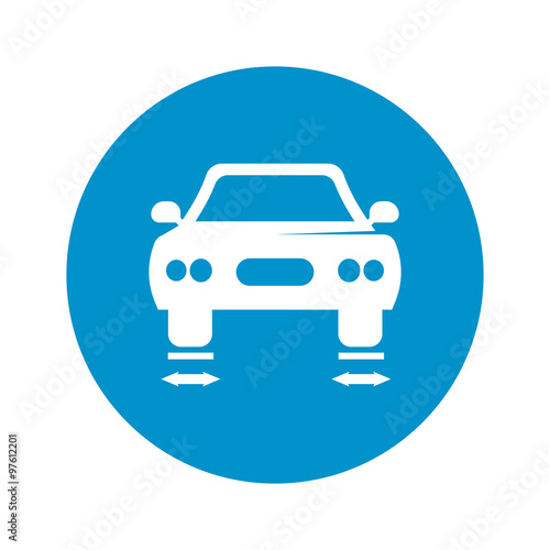 car balancing icon on white background