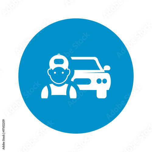 car mechanic icon on white background
