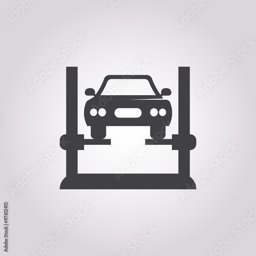 car diagnostics icon on white background