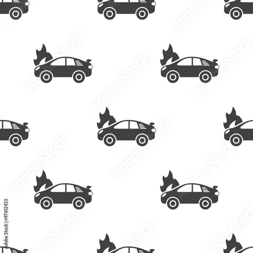 car fire icon on white background