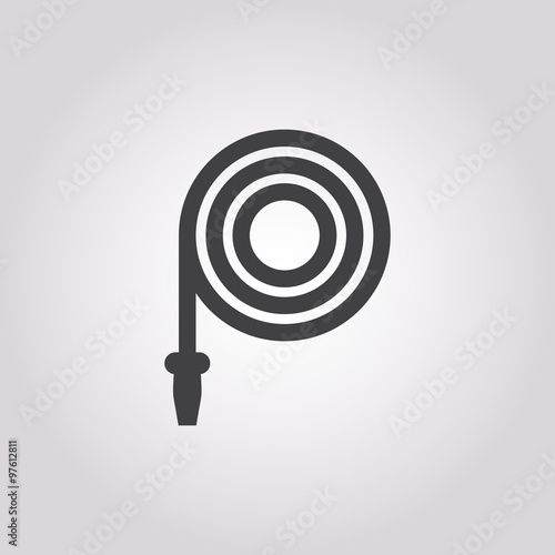 hose for watering icon on white background