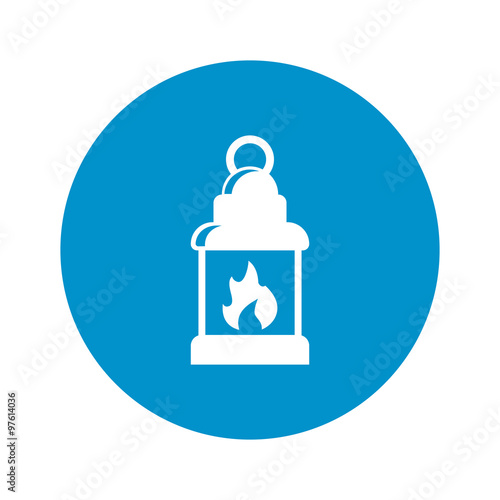 lamp retro icon on white background