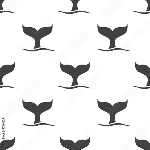 whale icon on white background