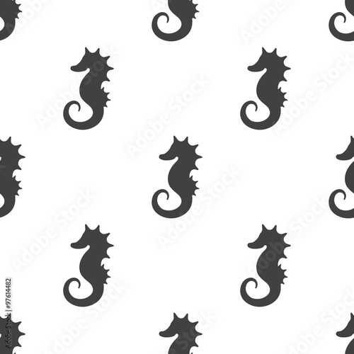seahorse icon on white background