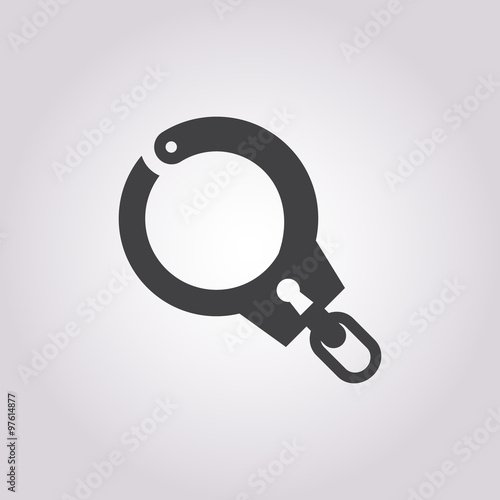 handcuffs icon on white background