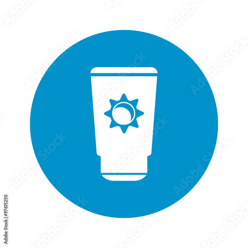 sunblock cream icon on white background