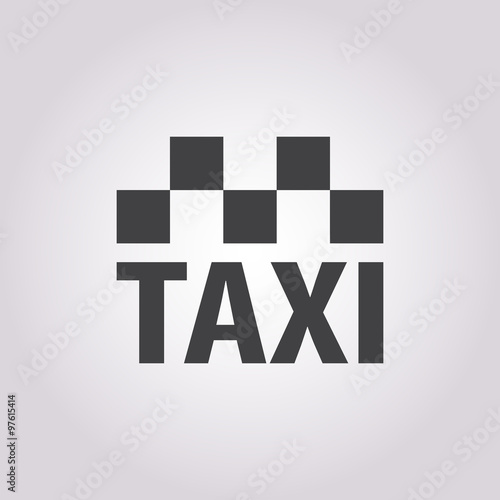 taxi icon on white background