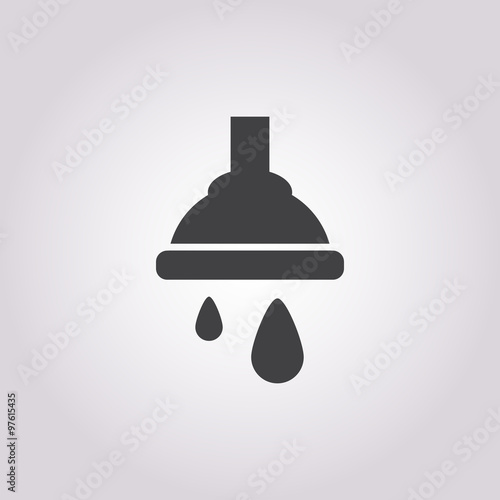 shower icon on white background