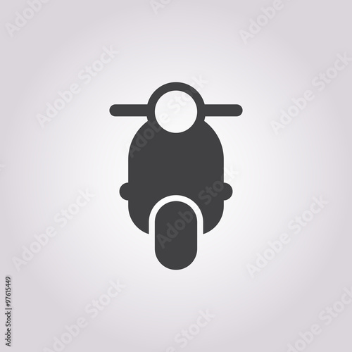 moped icon on white background