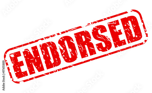 ENDORSED red stamp text