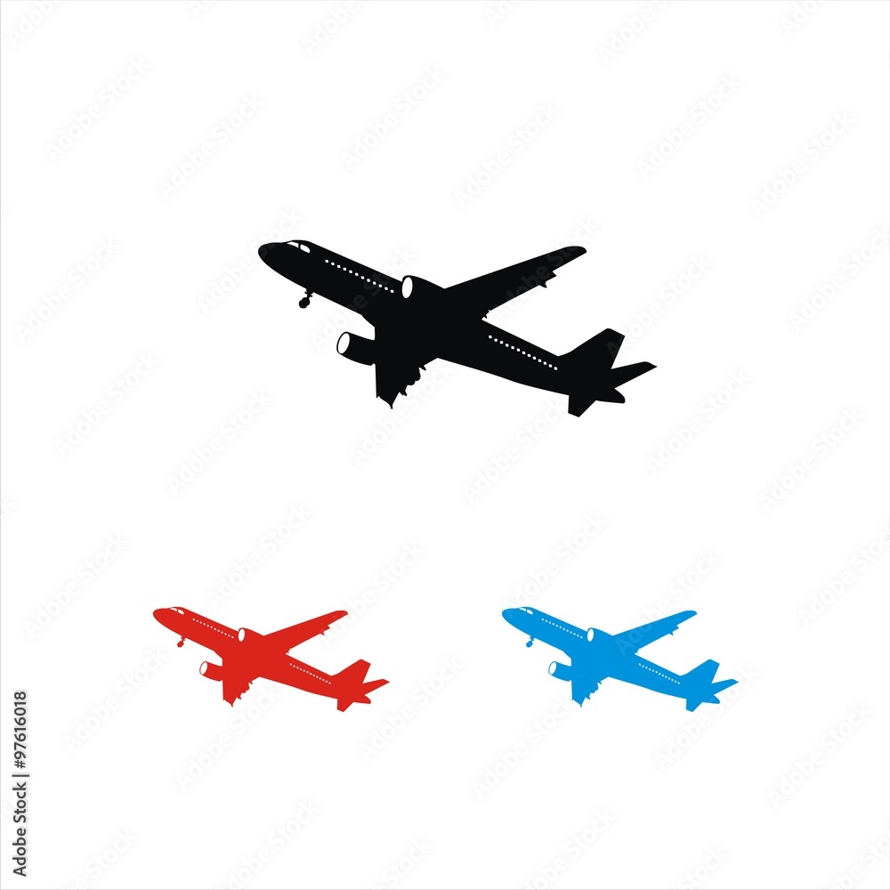 Plane Silhouette. Plane Silhouette.