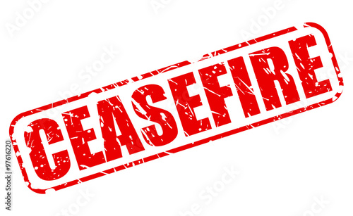 CEASEFIRE red stamp text