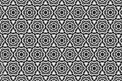 Орнамент с чёрно-белыми геометрическими элементами. 1.17 