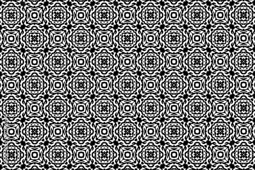 Орнамент с чёрно-белыми геометрическими элементами. 1.15