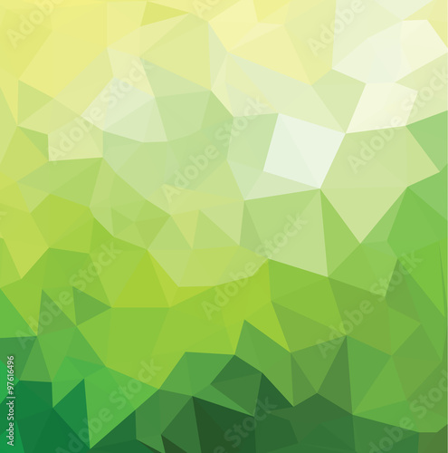 Abstract mosaic green geometric pattern  triangles warm texture