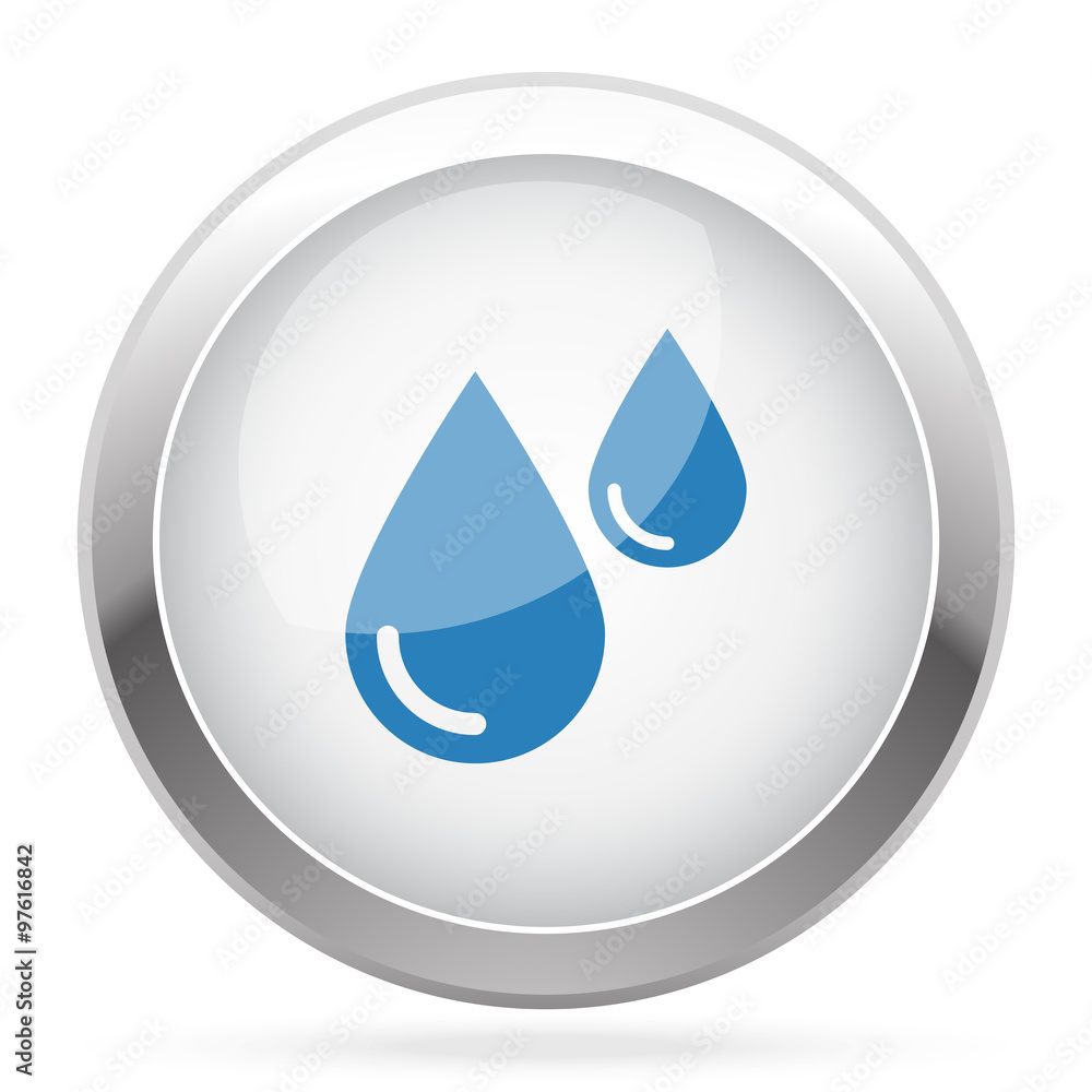 Blue Blood icon on white glossy chrome app button Blue Blood icon on white glossy chrome app button