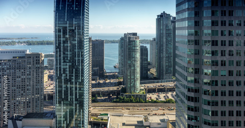 Skyscraper in city against sky, Toronto, Ontario, Canada